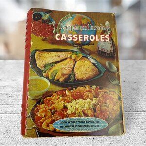 Vintage Recipes On Parade CASSEROLES International Military Wives Cookbook VTG